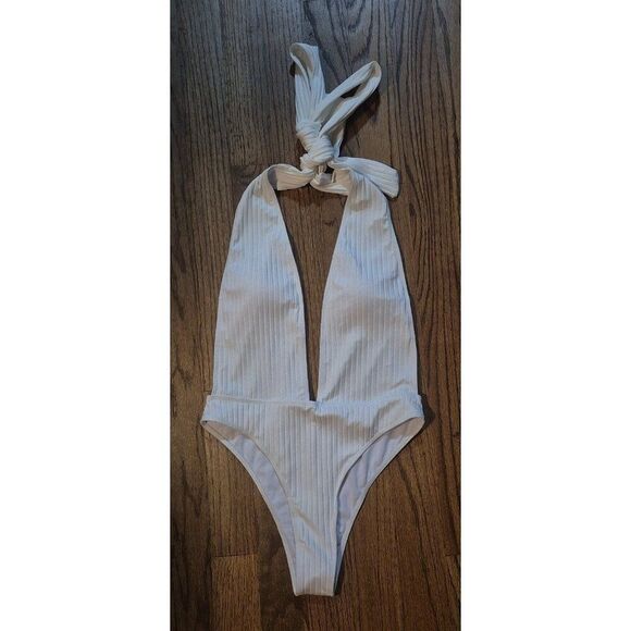 Sexy Open Back Haulter One-piece Bathingsuit Swimsuit Women's Size Large - Picture 1 of 4